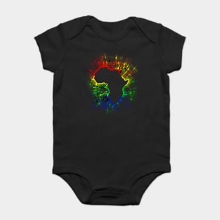 South African Flag Colours and Continent Baby Bodysuit